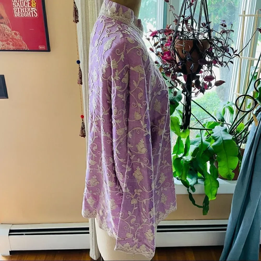 BOUTIQUE | purple & cream asian inspired jacket - Picture 7 of 13